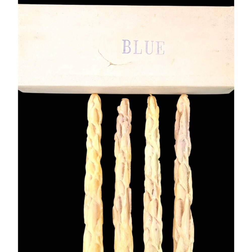 Set Of 4 Vintage Ugly Surprise Taper Drip Candles 12 Inches Mystery Odd Color - Picture 2 of 5
